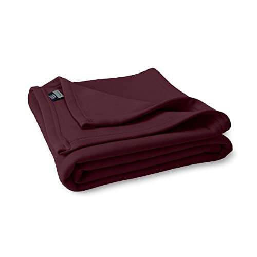 MV Sport Lightweight Sweatshirt Blanket Throw – Warm & Cozy, Breathable Oversized Fleece Knit, Couch, Bed, Travel, Cold Nights, and Outdoors – Soft Light Weight Blanket 54" x 84" Maroon - color: Maroon, size: Adult