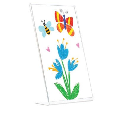 Set of 12 Snap - 4"x6" Clear Acrylic Self Standing Photo Frames - Perfect for Showcasing Memories in Style - Versatile and Durable Design for Home or Office Décor - Rectangular TableTop - Single Picture Frame