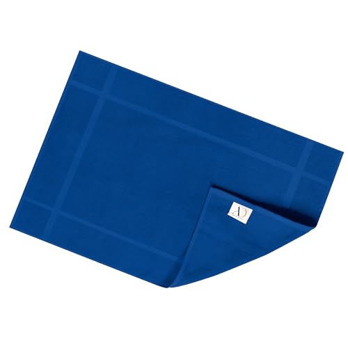 100% Cotton Bath Mat 24x17 Inches, 1350 GSM Thick Plush, Soft Absorbent, Oeko-Tex Certified, Durable Construction- Navy - color: Navy
