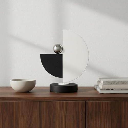 Geometric Display Piece Modern Decorative Sculpture Abstract Ornament Polished Sphere Artistic Table Suitable for Home Shelf Office Minimalist Living Room