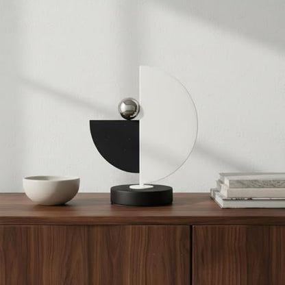 Geometric Display Piece Modern Decorative Sculpture Abstract Ornament Polished Sphere Artistic Table Suitable for Home Shelf Office Minimalist Living Room