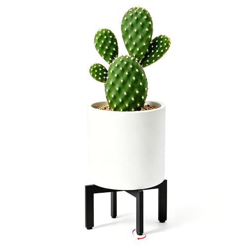 Metal Plant Stand Indoor Outdoor With Adjustable Feet, Black | Heavy Duty Construction, Non-Slip Feet For Uneven Floors, Fits 4-10 Inch Pots, Easy Assembly, Pots Not Included - size: 1 Pack - Small