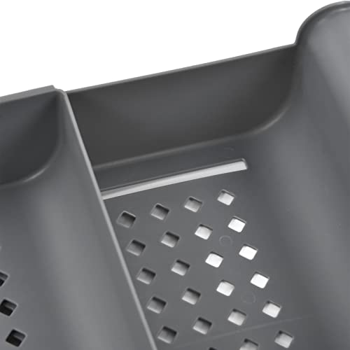 Expandable Bathtub Caddy Tray, PP Material, Adjustable Length, Ideal for Relaxing Baths and Organizing Toiletries (Gray) - color: Gray