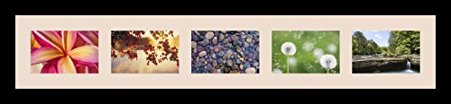 ArtToFrames Collage Photo Frame Single Mat with 5-4x6 Openings with Satin Black Frame and Alabaster mat. - color: 5 - 4x6 - (2139), size: Alabaster