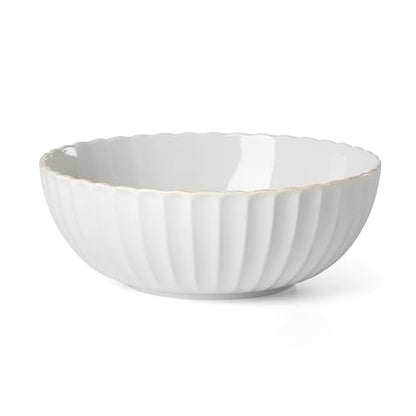 Lenox French Perle Scallop Serving Bowl, 3.60 LB, White - style: Serving Bowl White