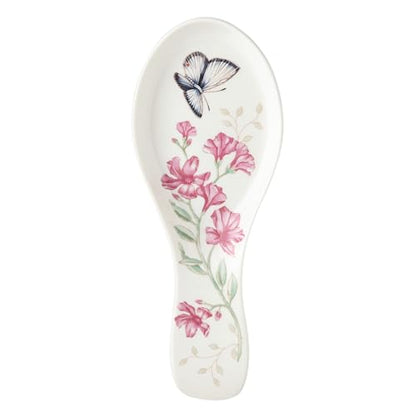 Lenox Butterfly Meadow Porcelain Spoon Rest, 10 Inch | dishwasher safe | floral design, gift for women, kitchen essentials, kitchen decor, spoon rest gift set - style: Spoon Rest