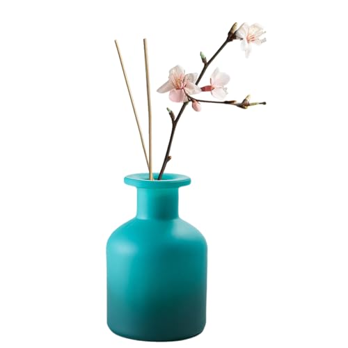 1Pcs 150ml/5oz Empty Glass Diffuser Bottle Aromatherapy Jar Container Fragrance Accessories Use with Essential Oils Replacement Diffusers Reed Sticks DIY Crafts Decor Blue Gradient - color: Blue Gradient