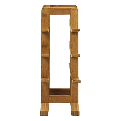 Oceanstar WR1149 12-Bottle Natural Bamboo Wine Rack , Red, 15.75 x 5.75 x 1.75 inches