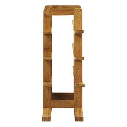Oceanstar WR1149 12-Bottle Natural Bamboo Wine Rack , Red, 15.75 x 5.75 x 1.75 inches