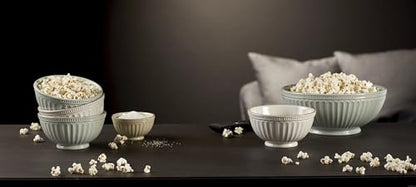 Lenox French Perle Groove White Stoneware Serving Bowl | dishwasher safe, microwave safe | for salad or sides | entertaining, kitchen and dining essential, gift for women - style: Serving Bowl