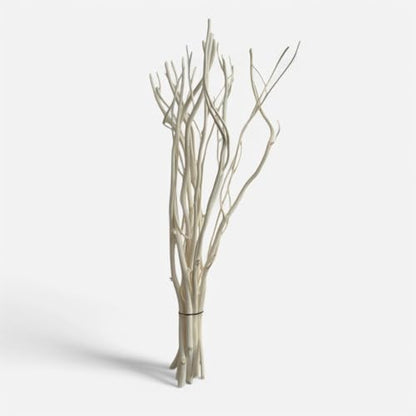 Willow Branch Diffuser Reeds, 25pcs, 10.5 inches, Natural Wooden Reed Diffuser Sticks, Decorative Branches, Essential Oil, Aromatherapy, Natural Home Decor (White)