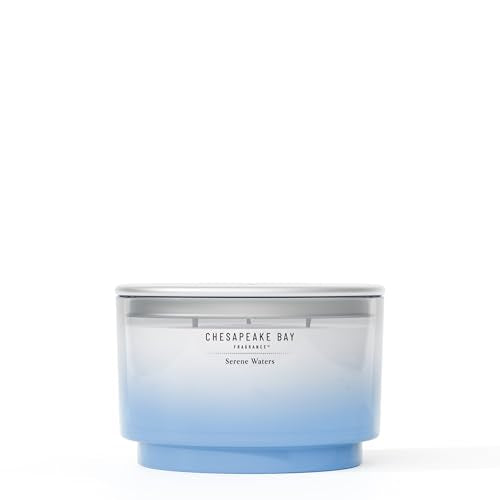Chesapeake Bay, 14.5oz Serene Waters Scented Candle, Mood Evoking Fragrance, Sea Glass-Inspired Jar, Premium Soy Blend Wax with Essential Oils, Coastal Fragrance for Home Décor or Gifting - color: Serene Waters, size: 14.5oz