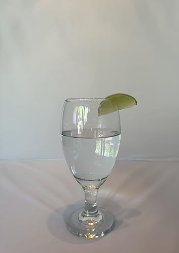 Aspen Collection Water Goblet Glass Set, 12 Pieces, 16.5 oz Stemmed Glasses