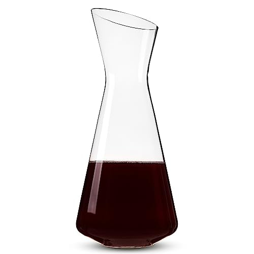 Spiegelau Style Crystal Wine Decanter, Elegant Carafe for Red and White Wine, Modern Glass Pitcher for Wedding Gifts, Housewarming, Hosting Essentials, Home Bar, 33 oz (1 L), Set of 1 - style: Decanter