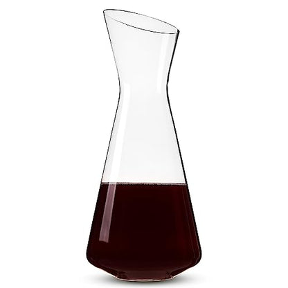 Spiegelau Style Crystal Wine Decanter, Elegant Carafe for Red and White Wine, Modern Glass Pitcher for Wedding Gifts, Housewarming, Hosting Essentials, Home Bar, 33 oz (1 L), Set of 1 - style: Decanter