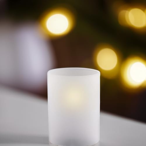 WGVI Hurricane Candle Holder Sleeve, W: 4", Ht: 6", Frosted Glass Cylinder Open Both Ends, Chimney Tube Shade, 2 Pieces - color: Frosted, size: 4x6"H