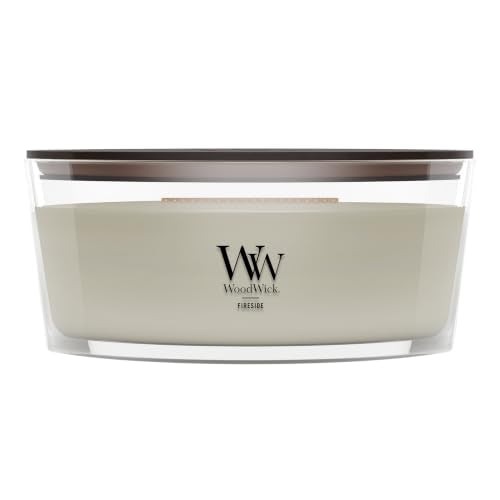 WoodWick Fireside Holiday Candle Gifts for Women and Men, 16 oz Ellipse Candle with Crackling Wick - color: Fireside, size: 16oz