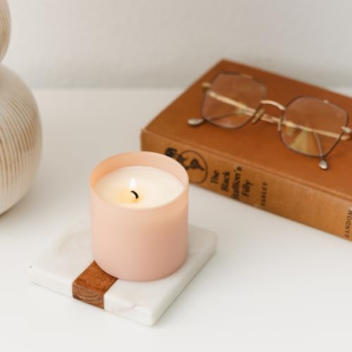 Dignity Series Lavender & Bergamot Scented Candle | Made in the USA Luxury Clean Soy Wax Candles - Long Lasting Ivory Glass Jar Candle for Home - 1 Wick - 5.3oz - color: Lavender + Bergamot