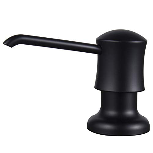 Ultimate Unicorn Soap Dispenser for Kitchen Sink, Soap Pump Matte Black | Built-in and Top Refillable, with Soap Bottle, DIY Installation, Fits 1.1–1.5 in Sink Holes, for Dish Soap or Lotion - color: Matte Black, size: with Bottle