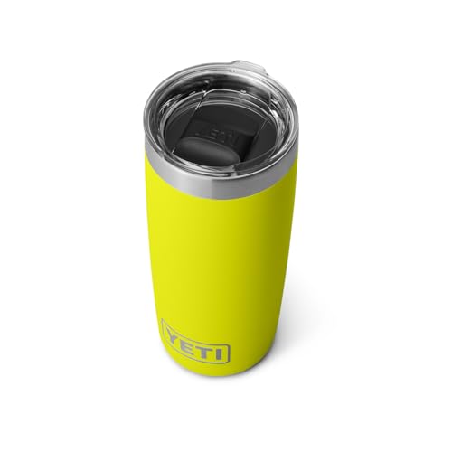 YETI Rambler 10 oz Tumbler, Stainless Steel, Vacuum Insulated with MagSlider Lid, Firefly Yellow | Vacuum Insulated - color: Firefly Yellow