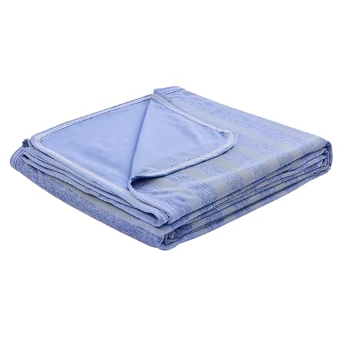 EMME Cooling Throw Blanket for Couch Sofa, Thin Lightweight Summer Blanket, Cold Bed Throws for Hot Sleepers, Double Sided, Keep Body Cool for Kids Adults, Blue - color: 02- Blue, size: Throw(50"x 70")