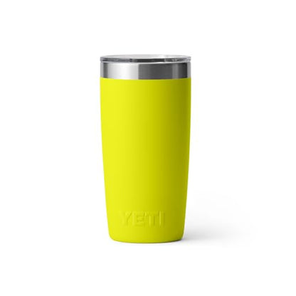 YETI Rambler 10 oz Tumbler, Stainless Steel, Vacuum Insulated with MagSlider Lid, Firefly Yellow | Vacuum Insulated - color: Firefly Yellow
