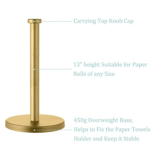 Gold Paper Towel Holder, Paper Towel Holder Countertop, Paper Towel Holder Countertop Gold, Kitchen Paper Towel Holder - color: Gold