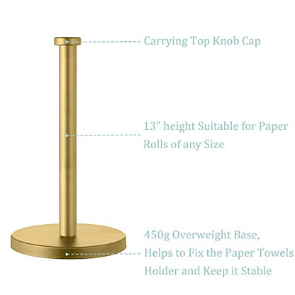 Gold Paper Towel Holder, Paper Towel Holder Countertop, Paper Towel Holder Countertop Gold, Kitchen Paper Towel Holder - color: Gold