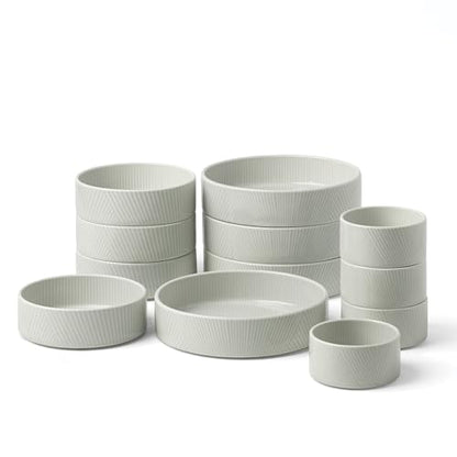 Lenox 898017 Modulus 12-Piece Bowl Set, Vapor - color: Vapor, style: 12-Piece Bowl Set