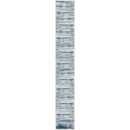 KOZYFLY Modern Abstract Hallway Runner Rug, 2.6x18 Washable Rug Runner Non-Slip Soft Striped Stair Runner Rugs, Print Blue Carpet Runner for Kitchen Entryway Bathroom Laundry Room Foyer - color: Blue, size: 2'8" x 18' (Runner)