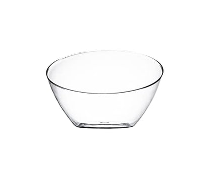 5 Pack Clear Angled Plastic Serving Bowls Disposable for Party Table 8oz | Angled Bowl Design. Chip, Candy, Salad & Fruit Use. Disposable Party Tableware. Buffet & Wedding Serving. Clear Plastic. - color: Clear, size: Small 8 OZ