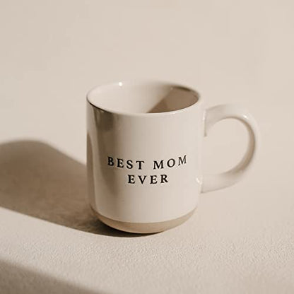 Sweet Water Decor Best Mom Ever Stoneware Coffee Mugs - 14Oz Cute Coffee Mugs for Hot and Cold Drinks - Dishwasher and Microwave Safe - Mothers Day Gift - Ideal for Tea & Espresso - style: Best Mom Ever