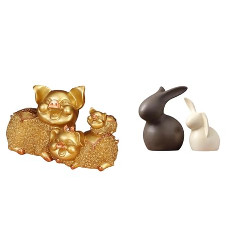 Figurine Ceramic Statue Animal Desktop Figurine Resin Ornament Vivid Artistic Table Cabinet Decor Suitable for Gift Giving Home Decoration O