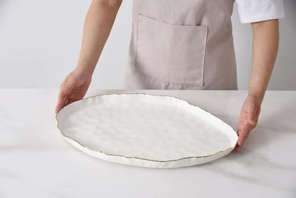 Pampa Bay Portofino Large Oval Platter, 17.75" x 11.75" x 1.25" - size: 17.75 x 11.75
