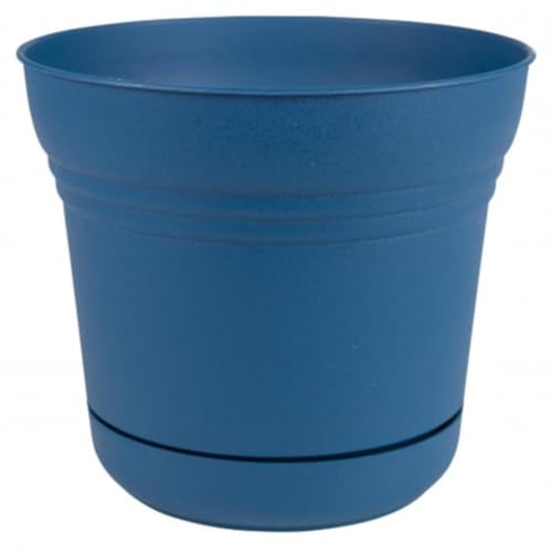 Bloem Saturn Planter w/Saucer 5" Classic Blue (SP0533) - color: Classic Blue, size: 5"