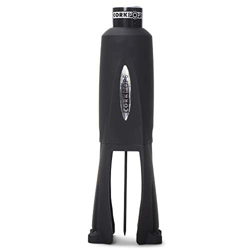 Cork Pops Legacy Wine Opener Built-in 4-Blade Foil Cutter Safe Cork Removal, Effortless Push Button Use, Needle Guard for Safety, Low-Pressure Cartridge Opens Up To 60 Bottles - color: Black, size: 1 Cartridge