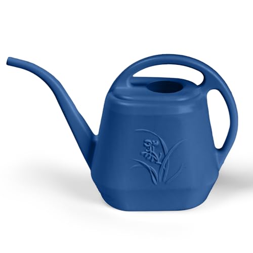 ZXJ Plant Watering Can - for Indoor and Outdoor Home Garden Plants - with Long Spout - Blue - 1/2 Gallon - color: Blue