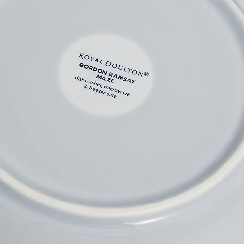 Royal Doulton Exclusively for Gordon Ramsay Maze Light Grey Salad Plate, Set of 4, 8.7"