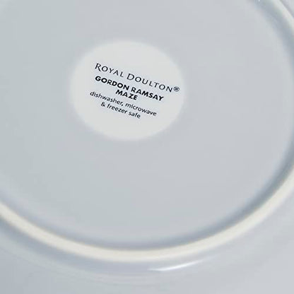 Royal Doulton Exclusively for Gordon Ramsay Maze Light Grey Salad Plate, Set of 4, 8.7"
