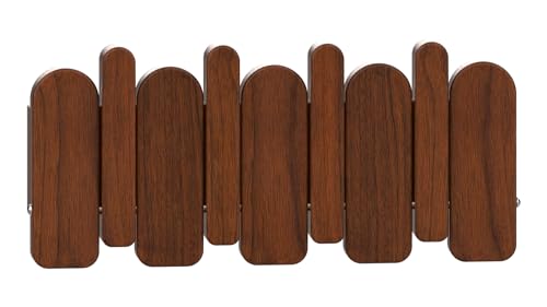 Wall Mounted Piano Key Hanger | Flip Style Hook | Entrance Wall Art Hook, Made of Oak Wood (3 Times Painted, 4 Times Polished) (Arc Walnut, 4Hooks) - color: Arc Walnut, size: 4Hooks