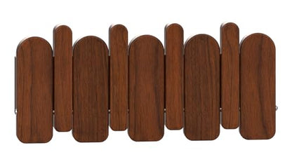 Wall Mounted Piano Key Hanger | Flip Style Hook | Entrance Wall Art Hook, Made of Oak Wood (3 Times Painted, 4 Times Polished) (Arc Walnut, 4Hooks) - color: Arc Walnut, size: 4Hooks