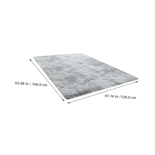 VALICLUD Fluffy Bedside Rug Soft Plush Area Carpet with Slip Backing Versatile for Living Room Bedroom and Hallway Decor Elegant Grey Design