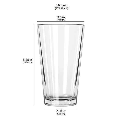 Libbey Bar Essentials Tumbler Glasses Set of 6, Modern Style 16 Oz Glass Set, Dishwasher Safe Tall Drinking Glasses Set for Wine, Beer, and Cocktail - color: Tumbler 6
