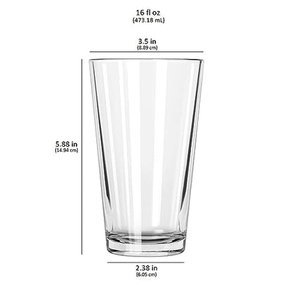 Libbey Bar Essentials Tumbler Glasses Set of 6, Modern Style 16 Oz Glass Set, Dishwasher Safe Tall Drinking Glasses Set for Wine, Beer, and Cocktail - color: Tumbler 6
