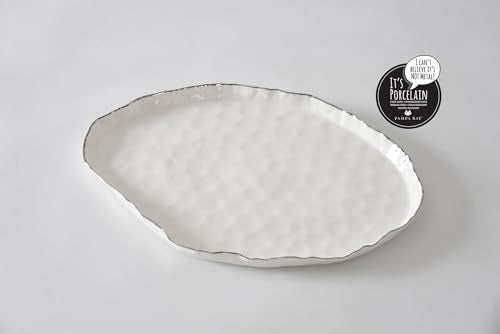 Portofino Plata, Large Oval Platter, 17.75" x 11.75" x 1.25" - size: Large