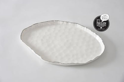 Portofino Plata, Large Oval Platter, 17.75" x 11.75" x 1.25" - size: Large