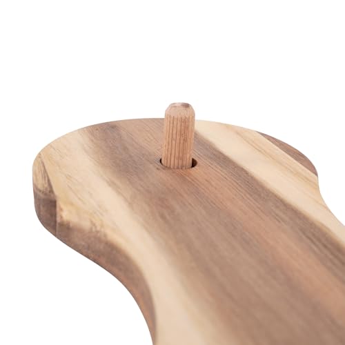 Rectangular Acacia Charcuterie Board - 10"x22" Cheese Boards Perfect for Christmas, Halloween, Ideal Wedding Gifts for Couple, Large Kitchen Serving Platter with Peg for Optional Toppers - style: Rectangular Charcuterie Board