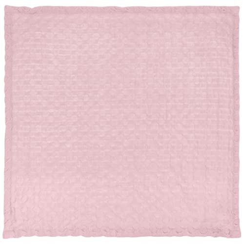 Karma Waffle Weave Dishcloth Set/Holder Bloom - color: Pink Bloom
