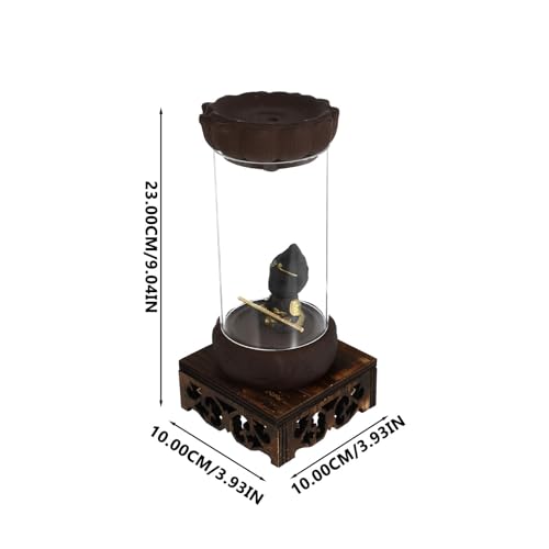 Backflow Incense Burner Creative Aroma Stove with Base Large Sandalwood Incense Holder for Home Fragrance and Zen Aromatherapy Decoration