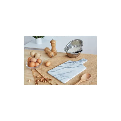 JEmarble 14.7" White Marble Cutting Board - Multi-Purpose Serving Tray and Cheese Board
